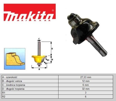 FREZ KSZTAŁTOWY FALISTY 27,5/6mm FREZ KSZTAŁTOWY FALISTY 27,5/6mm