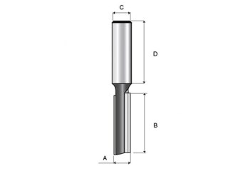 FREZ PROSTY 2 ROWKI 5/12/8mm