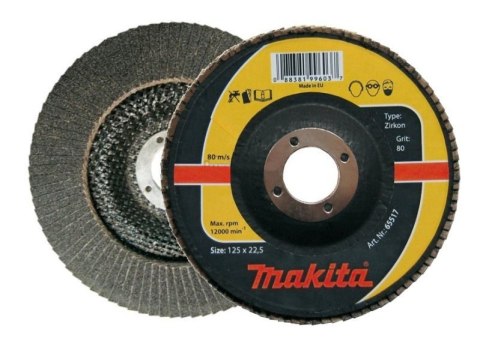 MAKITA ŚCIERNICA LISTKOWA ZIRKON 115x22,23mm P 40 METAL, STAL NIERDZEWNA MAKITA ŚCIERNICA LISTKOWA ZIRKON 115x22,23mm P 40 METAL, STAL NIERDZEWNA