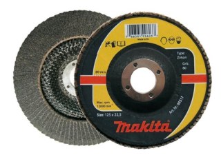 MAKITA ŚCIERNICA LISTKOWA ZIRKON 115x22,23mm P 80 METAL, STAL NIERDZEWNA