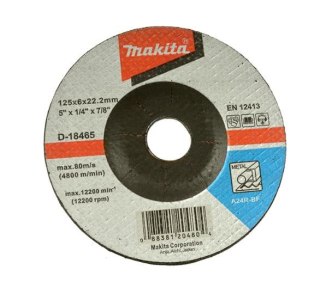 TARCZA DO SZLIFOWANIA METALU A24R 125x6x22,2mm WYGIĘTA