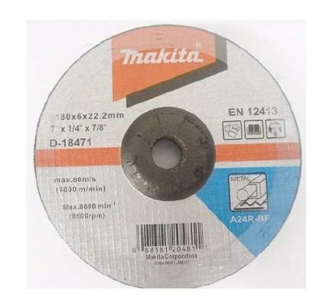 TARCZA DO SZLIFOWANIA METALU A24R 180x6x22,2mm WYGIĘTA TARCZA DO SZLIFOWANIA METALU A24R 180x6x22,2mm WYGIĘTA