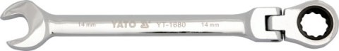 YATO KLUCZ PŁASKO-OCZKOWY Z GRZECHOTKĄ 8mm, Z PRZEGUBEM 1674 YATO KLUCZ PŁASKO-OCZKOWY Z GRZECHOTKĄ 8mm, Z PRZEGUBEM 1674