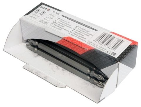 YATO KOŃCÓWKA / BIT 1/4" x 110mm PH3-PH3 DWUSTRONNA /20szt. 7890 YATO KOŃCÓWKA / BIT 1/4" x 110mm PH3-PH3 DWUSTRONNA /20szt. 7890