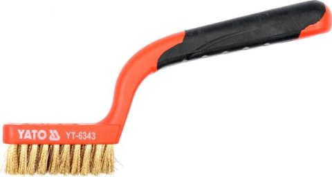 YATO SZCZOTKA DRUCIANA 3-RZĘDOWA 180mm, PLASTIKOWA RĄCZKĄ, DRUT MOSIĘŻNY 6343 YATO SZCZOTKA DRUCIANA 3-RZĘDOWA 180mm, PLASTIKOWA RĄCZKĄ, DRUT MOSIĘŻNY 6343