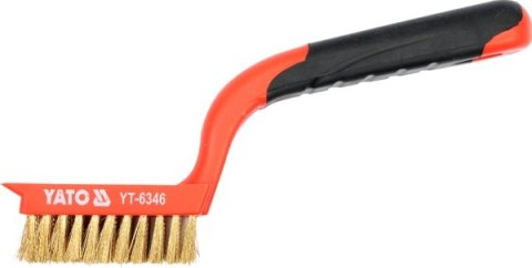 YATO SZCZOTKA DRUCIANA 5-RZĘDOWA 180mm, PLASTIKOWA RĄCZKĄ, DRUT MOSIĘŻNY 6346 YATO SZCZOTKA DRUCIANA 5-RZĘDOWA 180mm, PLASTIKOWA RĄCZKĄ, DRUT MOSIĘŻNY 6346