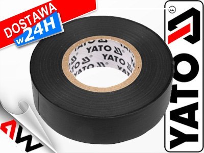 YATO TAŚMA IZOLACYJNA 19mmx20m CZARNA 8165 YATO TAŚMA IZOLACYJNA 19mmx20m CZARNA 8165