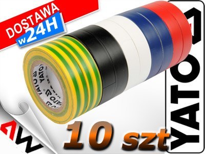 YATO TAŚMA IZOLACYJNA 19mmx20m MIX/10szt. YATO TAŚMA IZOLACYJNA 19mmx20m MIX/10szt.