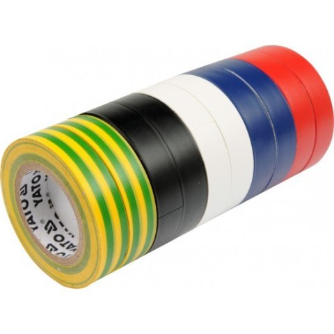 YATO TAŚMA IZOLACYJNA 19mmx20m MIX/10szt. YATO TAŚMA IZOLACYJNA 19mmx20m MIX/10szt.