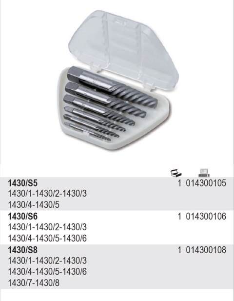 BETA WYKRĘTAKI KOMPLET 6 elem. 1430/S6 BETA WYKRĘTAKI KOMPLET 6 elem. 1430/S6
