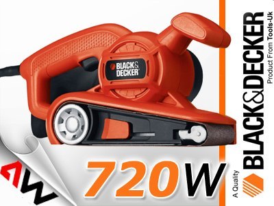 BLACK+DECKER SZLIFIERKA TAŚMOWA 720W 75 x 457mm KA86 BLACK+DECKER SZLIFIERKA TAŚMOWA 720W 75 x 457mm KA86