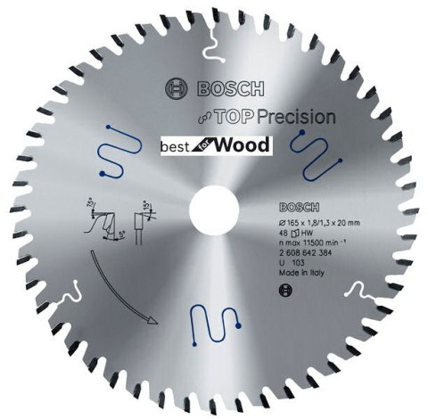 BOSCH PIŁA TARCZA TOP WOOD 165x20x48z BOSCH PIŁA TARCZA TOP WOOD 165x20x48z