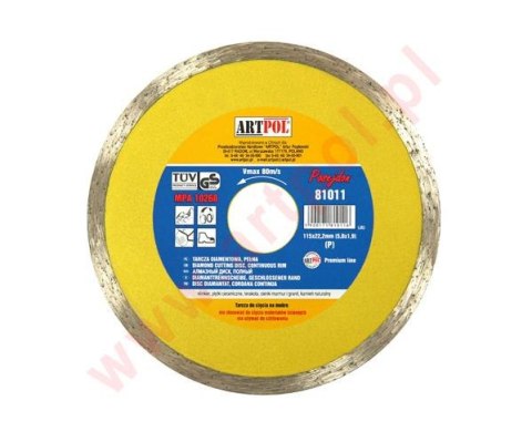 TARCZA DIAMENTOWA 115 x 22,2mm PEŁNA /AR TARCZA DIAMENTOWA 115 x 22,2mm PEŁNA /AR