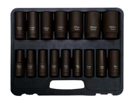 ADLER NASADKI UDAROWE 16szt. 10-32mm.DŁUGIE ADLER NASADKI UDAROWE 16szt. 10-32mm.DŁUGIE