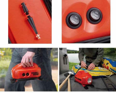BLACK+DECKER KOMPRESOR / SPRĘŻARKA MINI 12V 8,3BAR ASI200