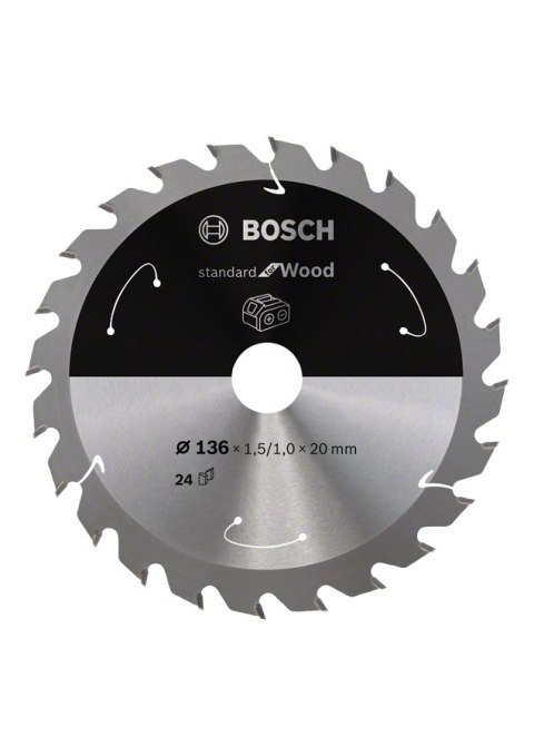 BOSCH PIŁA STANDARD WOOD ACCU 136x20x24z BOSCH PIŁA STANDARD WOOD ACCU 136x20x24z