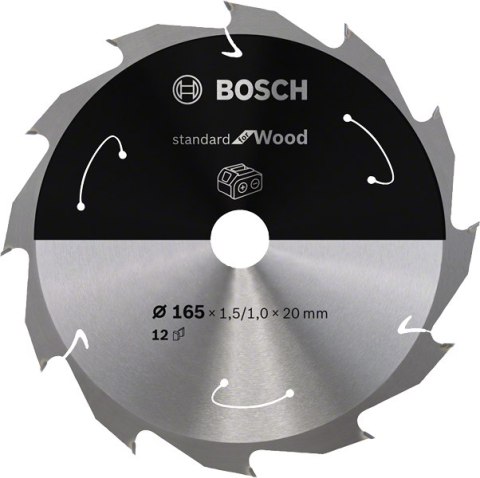 BOSCH PIŁA STANDARD WOOD ACCU 165x20x12z BOSCH PIŁA STANDARD WOOD ACCU 165x20x12z