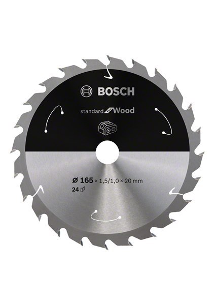 BOSCH PIŁA STANDARD WOOD ACCU 165x20x24z BOSCH PIŁA STANDARD WOOD ACCU 165x20x24z