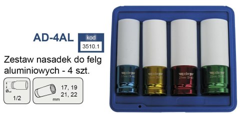 ADLER NASADKI UDAROWE DO FELG 4szt. AD-4AL ADLER NASADKI UDAROWE DO FELG 4szt. AD-4AL