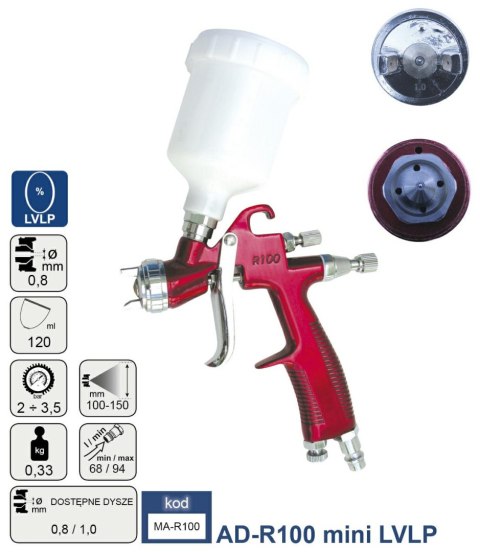 ADLER PISTOLET LAKIERNICZY LVLP 0.8mm ADLER PISTOLET LAKIERNICZY LVLP 0.8mm