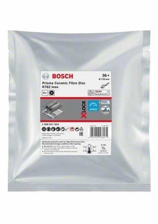 BOSCH FIBRA KRĄŻEK X-LOCK INOX 125 gr. 36 R782 /25szt.