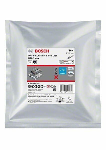 BOSCH FIBRA KRĄŻEK X-LOCK INOX 125 gr. 36 R782 /25szt. BOSCH FIBRA KRĄŻEK X-LOCK INOX 125 gr. 36 R782 /25szt.