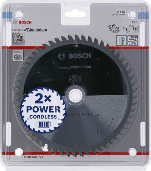 BOSCH PIŁA STANDARD.ALU 190x30x56z ACCU BOSCH PIŁA STANDARD.ALU 190x30x56z ACCU