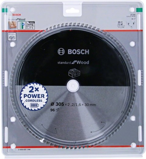 BOSCH PIŁA STANDARD WOOD ACCU 305x30x96z BOSCH PIŁA STANDARD WOOD ACCU 305x30x96z