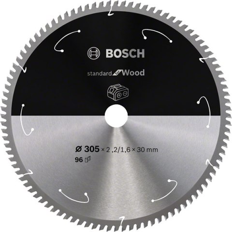 BOSCH PIŁA STANDARD WOOD ACCU 305x30x96z BOSCH PIŁA STANDARD WOOD ACCU 305x30x96z
