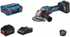 BOSCH SZLIFIERKA KĄTOWA 125mm GWS 18V-15 SC 2xPC8,0Ah REG.OBR. LB