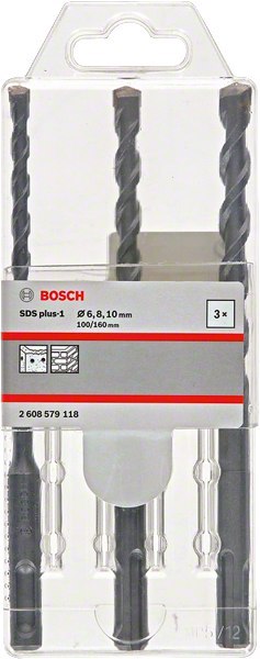 BOSCH WIERTŁO SDS PLUS-1 KPL. 6/8/10