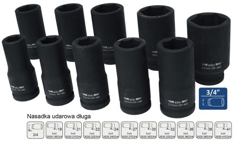 ADLER NASADKA UDAROWA 6-KĄTNA 3/4" 36mm DŁUGA ADLER NASADKA UDAROWA 6-KĄTNA 3/4" 36mm DŁUGA