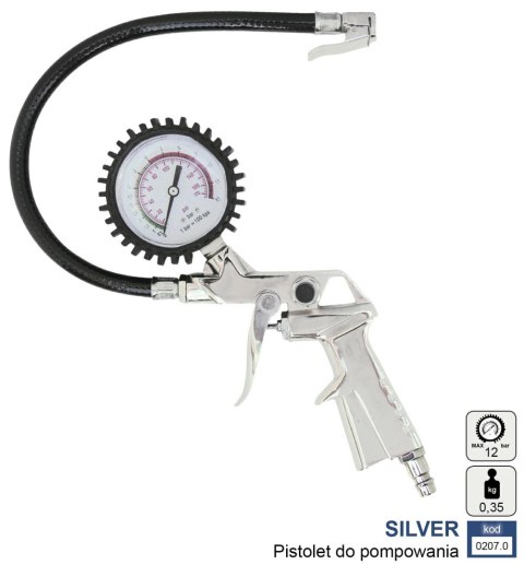 ADLER PISTOLET DO POMPOWANIA SILVER ADLER PISTOLET DO POMPOWANIA SILVER