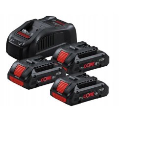 BOSCH AKUMULATOR 18V 4,0Ah PROCORE 3szt. +ŁADOWARKA GAL 1880 CV