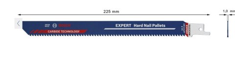BOSCH BRZESZCZOT DO PIŁ SZABLASTYCH EXPERT S1122CHM 225mm /1szt. BOSCH BRZESZCZOT DO PIŁ SZABLASTYCH EXPERT S1122CHM 225mm /1szt.