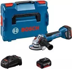 BOSCH SZLIFIERKA KĄTOWA 125mm GWS 18V-10 P 2x5,0Ah WŁ. ŁOPATKOWY LB