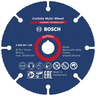 BOSCH TARCZA UNIWERSALNA 76mm DREWNO,PLASTIK,GIPS EXPERT CMW