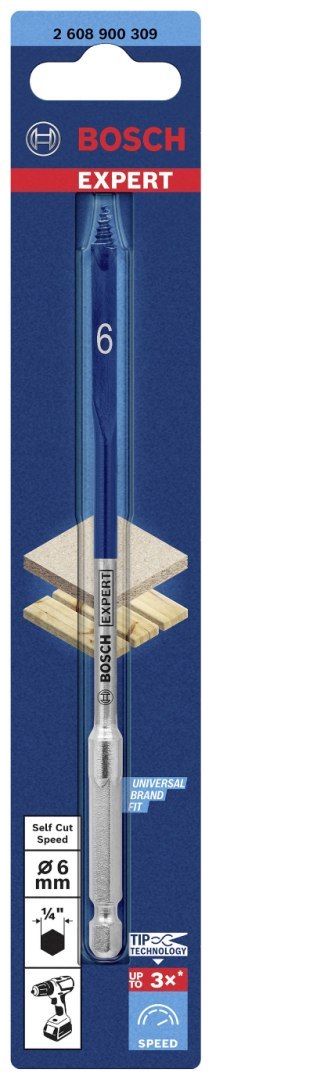 BOSCH WIERTŁO ŁOPATKOWE 6mm x 152mm SELFCUT EXPERT BOSCH WIERTŁO ŁOPATKOWE 6mm x 152mm SELFCUT EXPERT