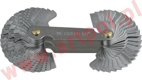 WZORNIK GWINTU 0,40-7,0mm+4G-62G /48szt GWINTY METRYCZNO-CALOWE WZORNIK GWINTU 0,40-7,0mm+4G-62G /48szt GWINTY METRYCZNO-CALOWE