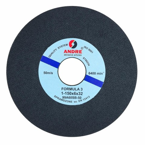 ANDRE ŚCIERNICA DO OSTRZENIA PIŁ TAŚMOWYCH 150 x 6 x 32mm 99A60SB88 - 50 FORMULA "3" ANDRE ŚCIERNICA DO OSTRZENIA PIŁ TAŚMOWYCH 150 x 6 x 32mm 99A60SB88 - 50 FORMULA "3"