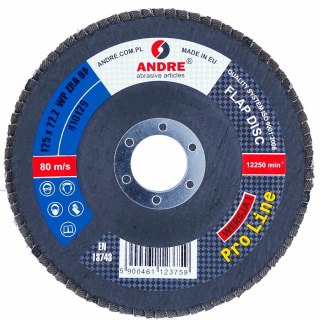 ANDRE ŚCIERNICA LISTKOWA 125mm P 80 CYRKONOWA PRO LINE WERSJA I