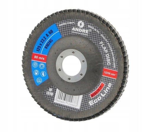 ANDRE ŚCIERNICA LISTKOWA 125mm P60 ECO LINE WERSJA IV ANDRE ŚCIERNICA LISTKOWA 125mm P60 ECO LINE WERSJA IV