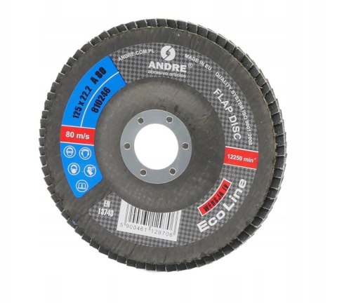 ANDRE ŚCIERNICA LISTKOWA 125mm P80 ECO LINE WERSJA IV ANDRE ŚCIERNICA LISTKOWA 125mm P80 ECO LINE WERSJA IV
