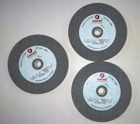 ANDRE ŚCIERNICA PŁASKA 125mm x 16mm x 12,7mm 95A60K5VTE10-35 SZARA "TYP 1" ANDRE ŚCIERNICA PŁASKA 125mm x 16mm x 12,7mm 95A60K5VTE10-35 SZARA "TYP 1"