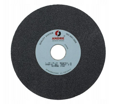 ANDRE ŚCIERNICA PŁASKA 200mm x 25mm x 32mm 98C60K7VC01-35 CZARNA "TYP 1" ANDRE ŚCIERNICA PŁASKA 200mm x 25mm x 32mm 98C60K7VC01-35 CZARNA "TYP 1"