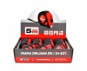 AWTOOLS MIARA ZWIJANA CZERWONO-CZARNA 3m x 16mm