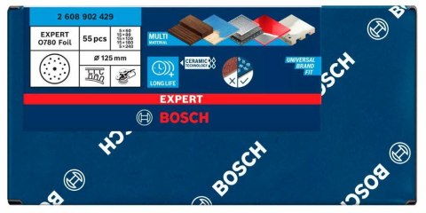 BOSCH FOLIA ŚCIERNA 125mm MIX 55szt. BOSCH FOLIA ŚCIERNA 125mm MIX 55szt.