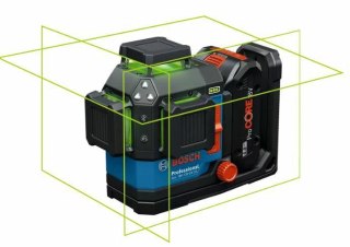 BOSCH LASER PŁASZCZYZNOWY GLL 18V-120-33 CG SOLO ZIELONY +KLAMRA DK 20 +LB136