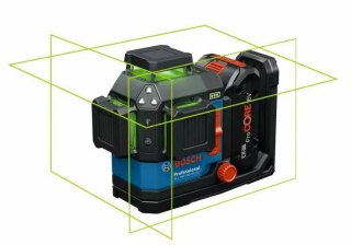 BOSCH LASER PŁASZCZYZNOWY GLL 18V-120-33 CG ZIELONY 1x4,0Ah +KLAMRA DK 20 +LB136