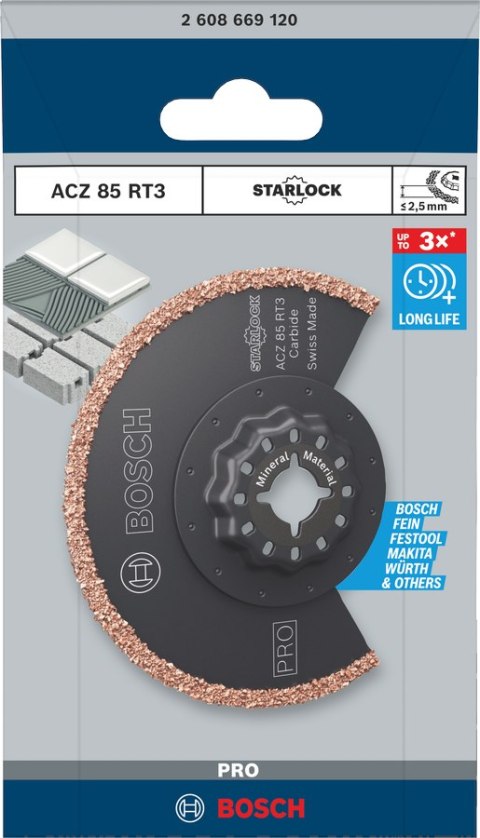 BOSCH MT BRZESZCZOT WIELOFUNKCYJNY PRO ACZ 85 RT3 85 x 2,5 mm BOSCH MT BRZESZCZOT WIELOFUNKCYJNY PRO ACZ 85 RT3 85 x 2,5 mm